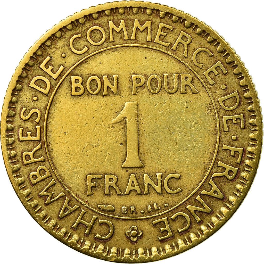 French 1 Franc Coin | Chambers of Commerce | KM876 | France | 1920 - 1927