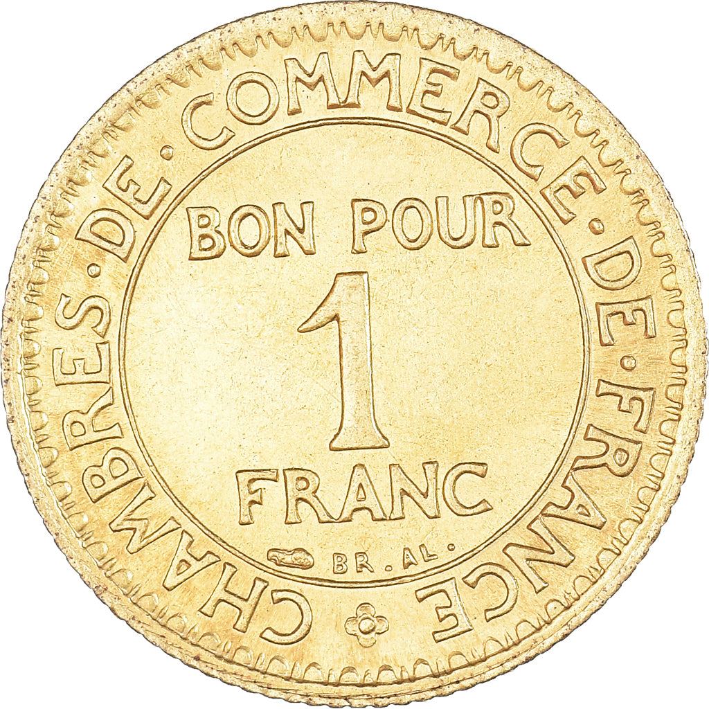 French 1 Franc Coin | Chambers of Commerce | KM876 | France | 1920 - 1927