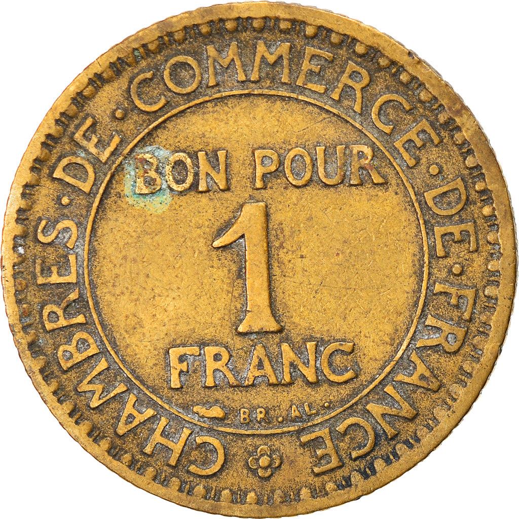 French 1 Franc Coin | Chambers of Commerce | KM876 | France | 1920 - 1927