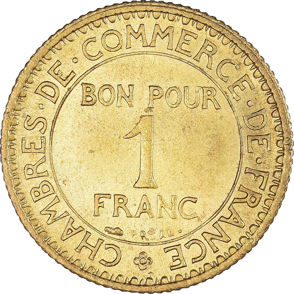 French 1 Franc Coin | Chambers of Commerce | KM876 | France | 1920 - 1927