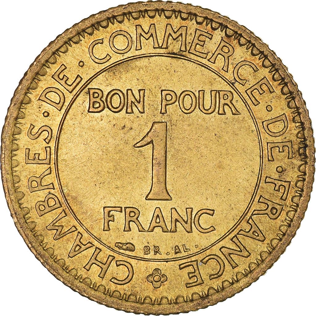 French 1 Franc Coin | Chambers of Commerce | KM876 | France | 1920 - 1927