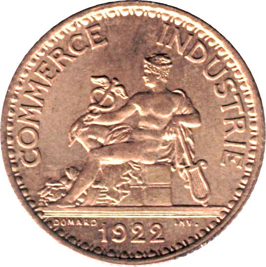 French 1 Franc Coin | Chambers of Commerce | KM876 | France | 1920 - 1927