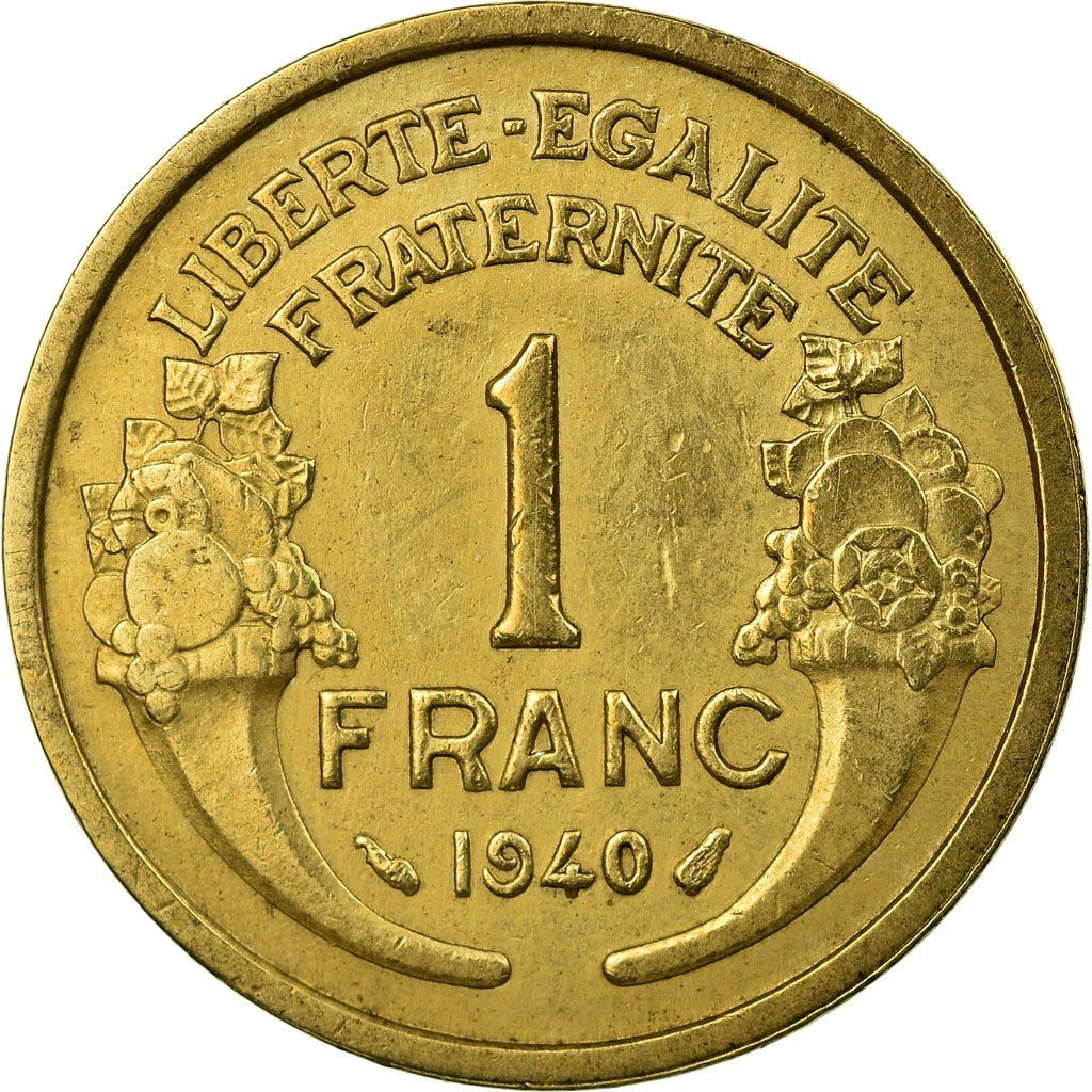 French 1 Franc Coin | KM885 | France | 1931 - 1941