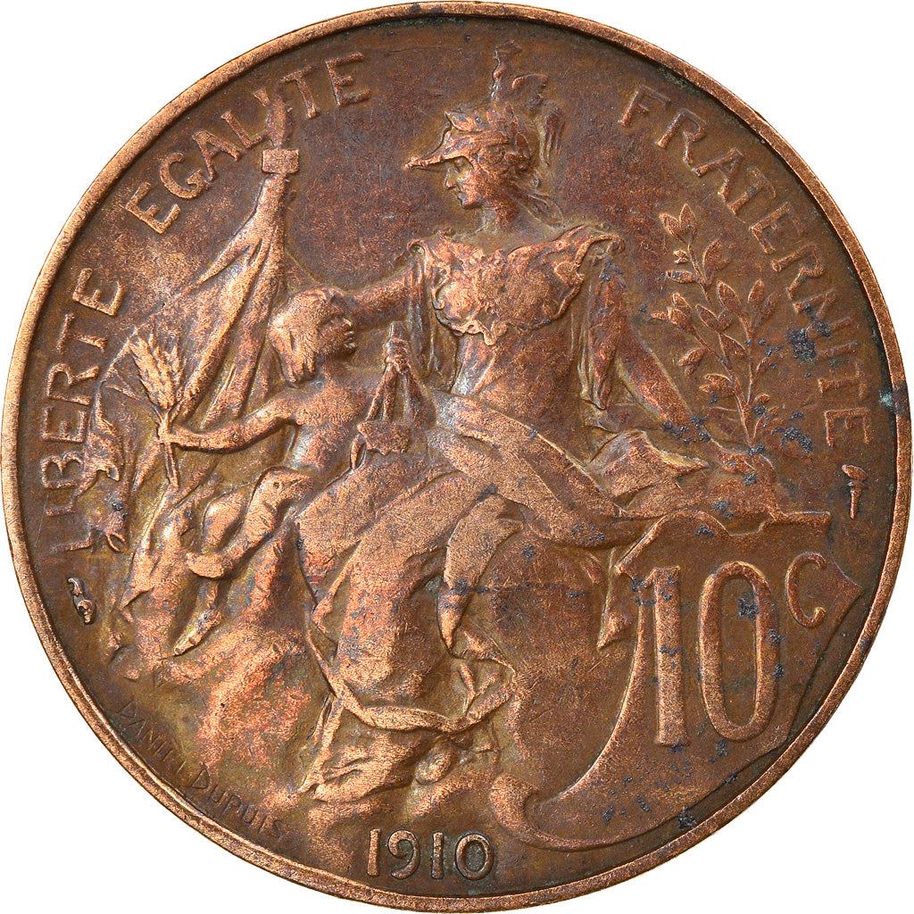 French 10 Centimes Coin | KM843 | France | 1897 - 1921