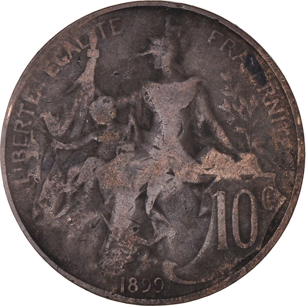 French 10 Centimes Coin | KM843 | France | 1897 - 1921