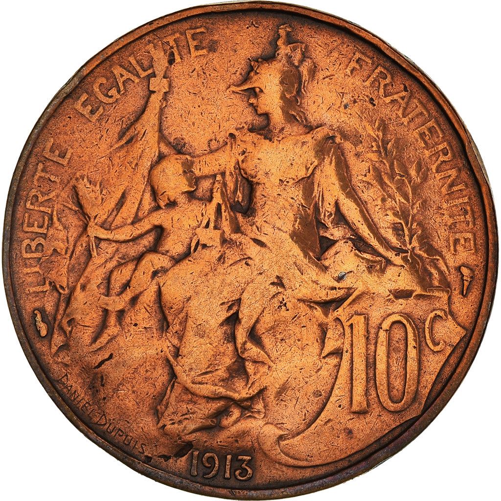 French 10 Centimes Coin | KM843 | France | 1897 - 1921