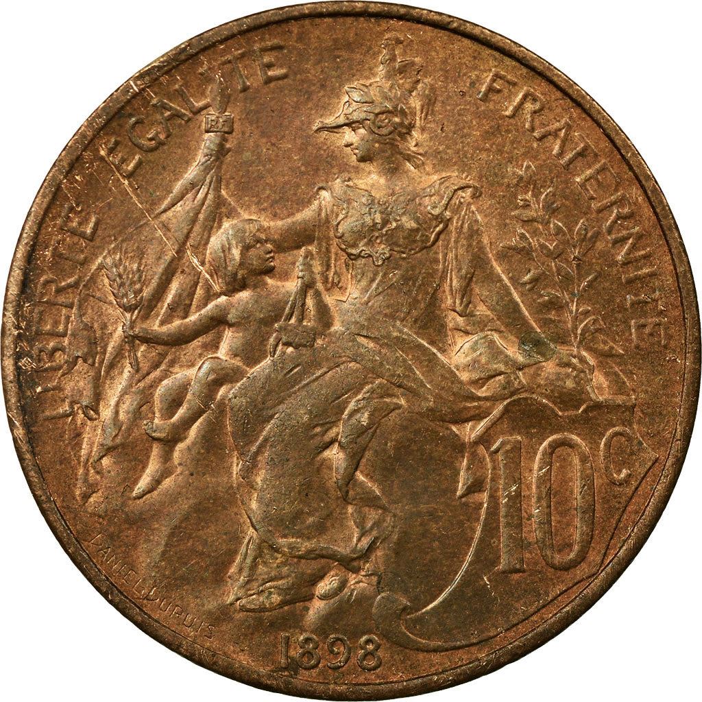 French 10 Centimes Coin | KM843 | France | 1897 - 1921