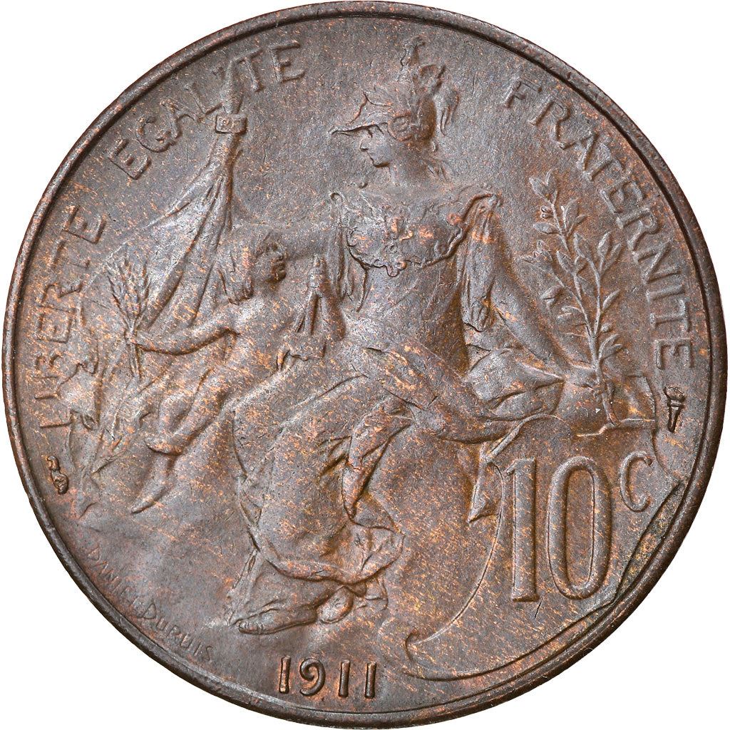 French 10 Centimes Coin | KM843 | France | 1897 - 1921