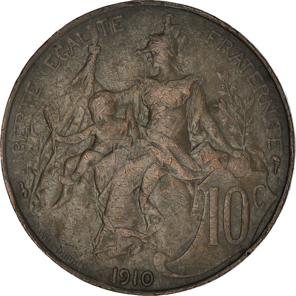 French 10 Centimes Coin | KM843 | France | 1897 - 1921