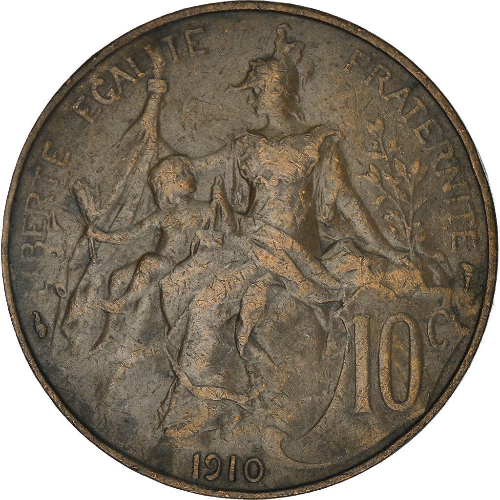 French 10 Centimes Coin | KM843 | France | 1897 - 1921