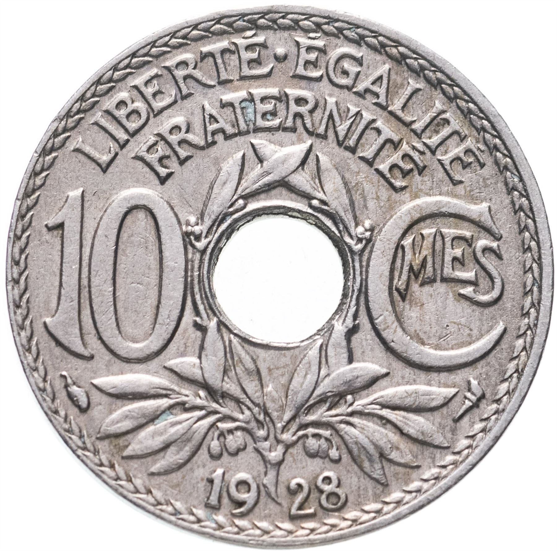 French 10 Centimes Coin | KM866a | France | 1917 - 1938