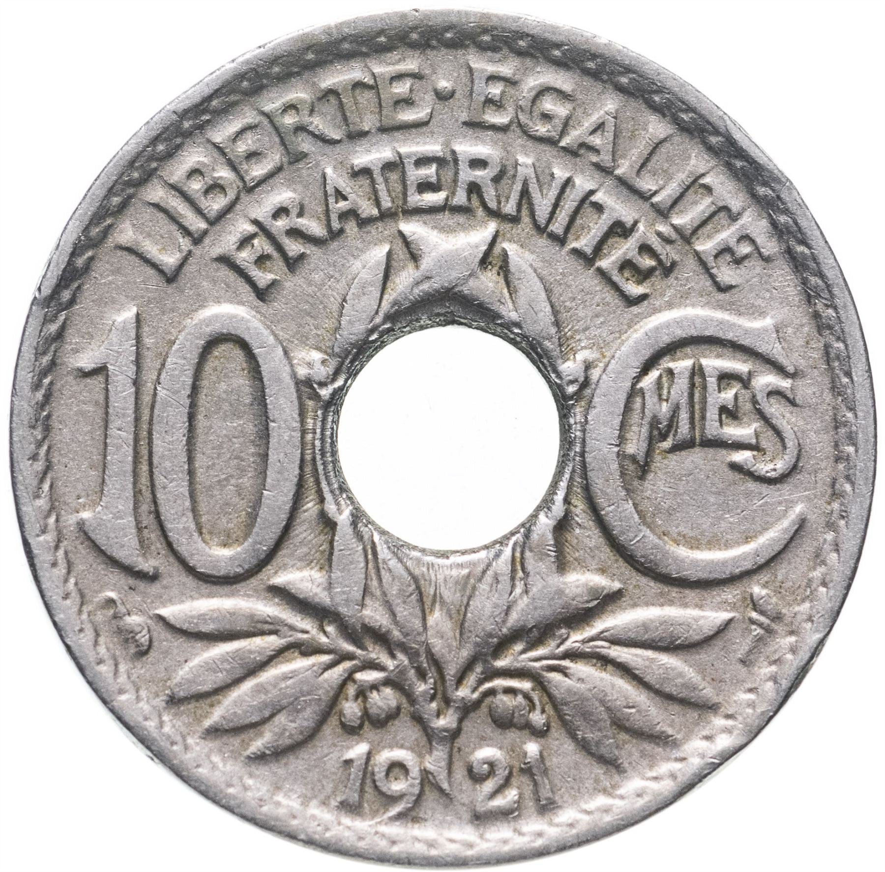 French 10 Centimes Coin | KM866a | France | 1917 - 1938