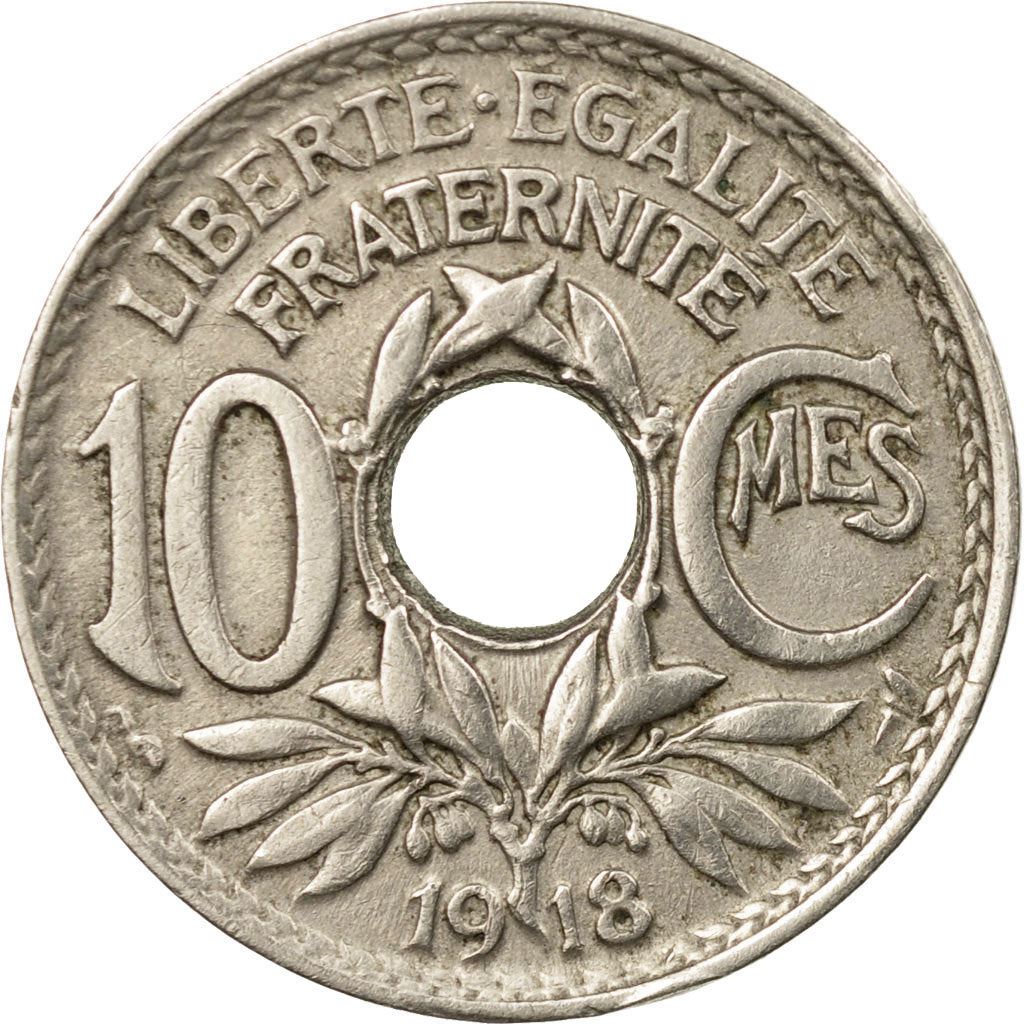 French 10 Centimes Coin | KM866a | France | 1917 - 1938