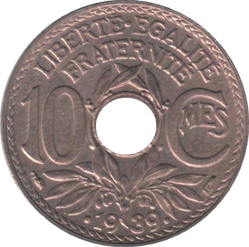 French 10 Centimes Coin | KM889 | France | 1938 - 1939