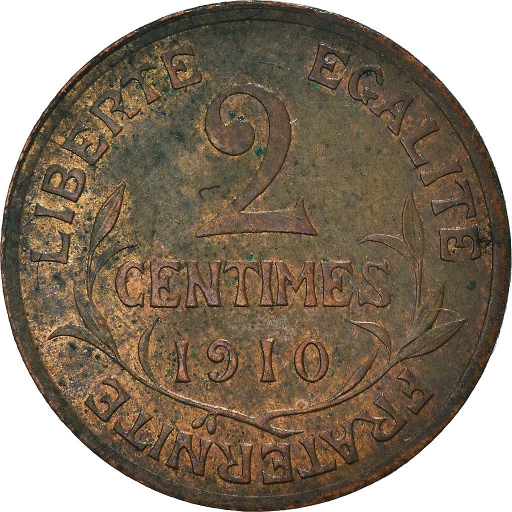 French 2 Centimes Coin | KM841 | France | 1898 - 1920