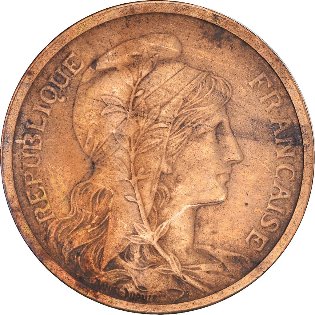 French 2 Centimes Coin | KM841 | France | 1898 - 1920