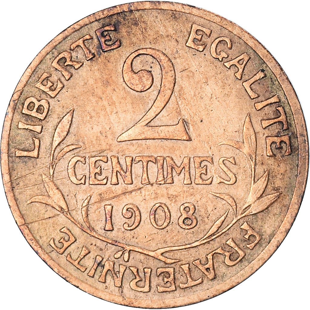 French 2 Centimes Coin | KM841 | France | 1898 - 1920