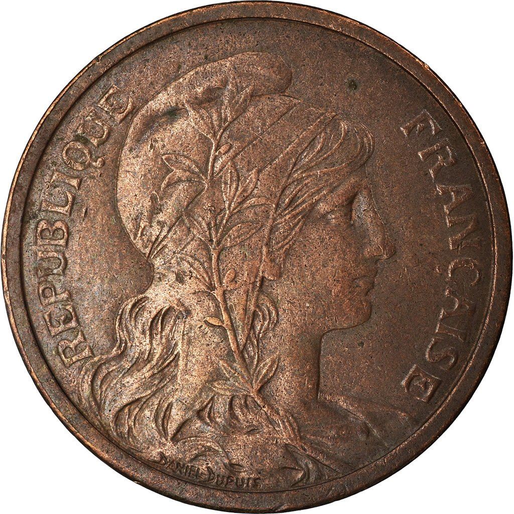 French 2 Centimes Coin | KM841 | France | 1898 - 1920