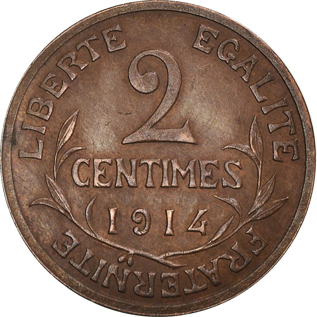 French 2 Centimes Coin | KM841 | France | 1898 - 1920