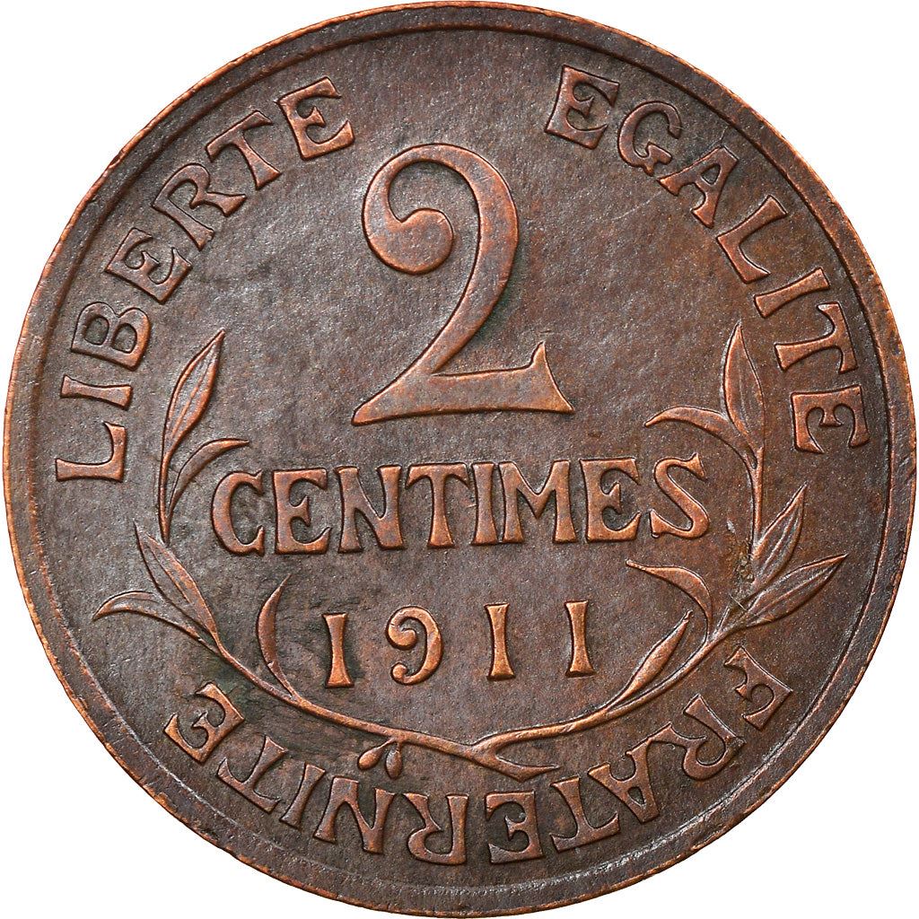 French 2 Centimes Coin | KM841 | France | 1898 - 1920