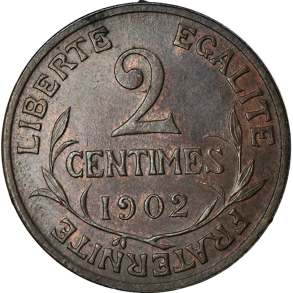 French 2 Centimes Coin | KM841 | France | 1898 - 1920