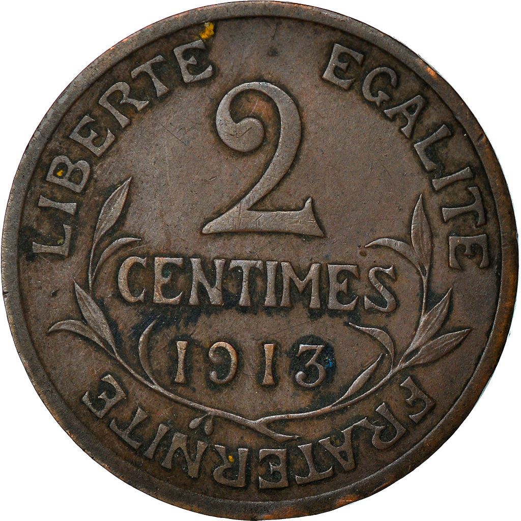 French 2 Centimes Coin | KM841 | France | 1898 - 1920