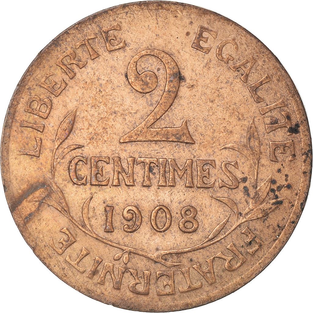 French 2 Centimes Coin | KM841 | France | 1898 - 1920