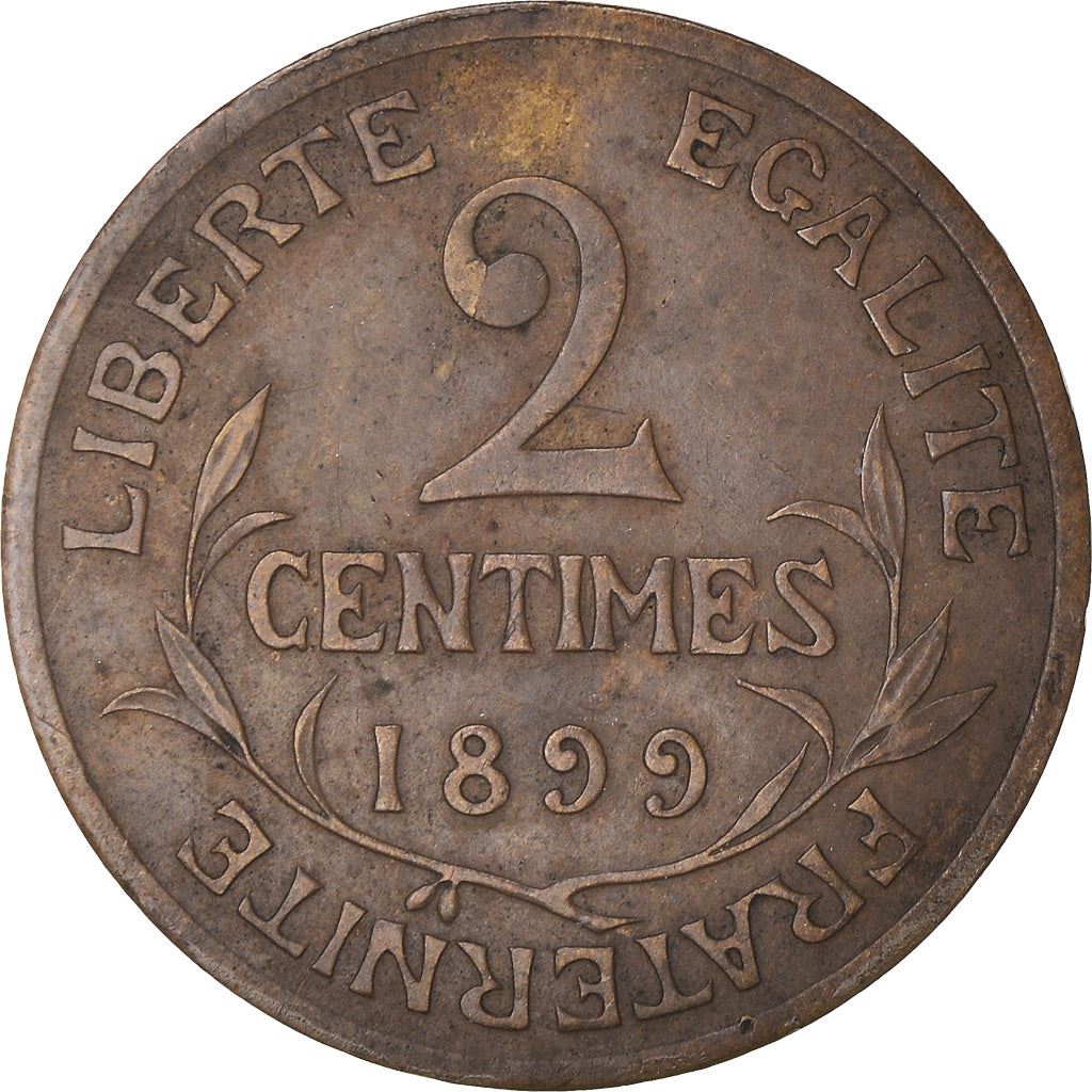 French 2 Centimes Coin | KM841 | France | 1898 - 1920