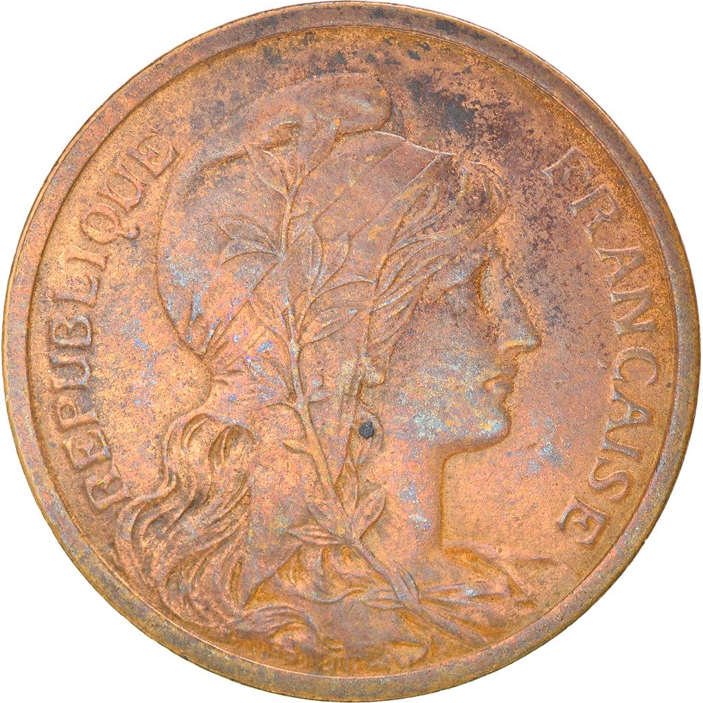 French 2 Centimes Coin | KM841 | France | 1898 - 1920