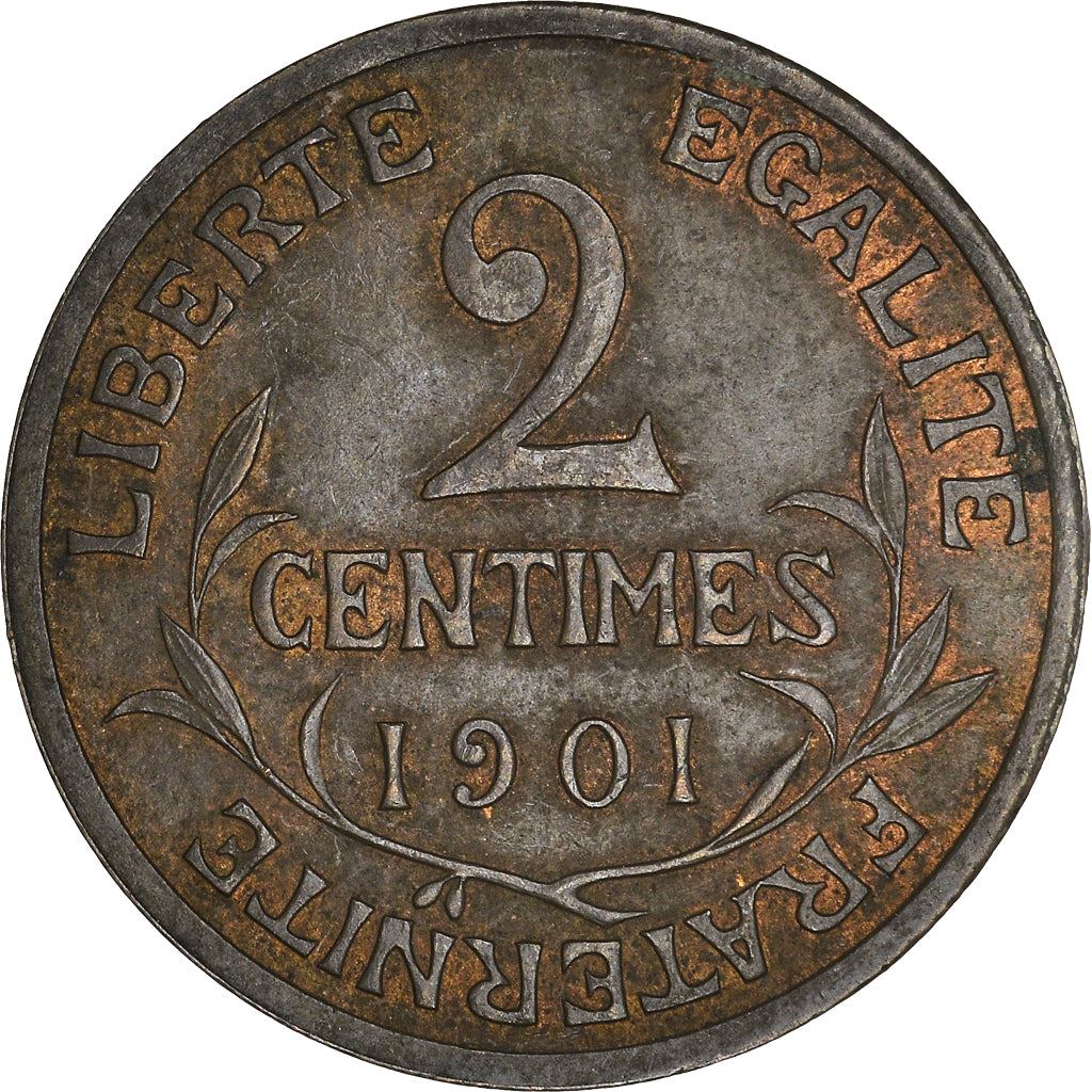 French 2 Centimes Coin | KM841 | France | 1898 - 1920