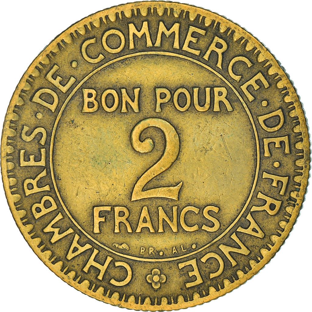 French 2 Francs Coin | Chambers of Commerce | KM877 | France | 1920 - 1927