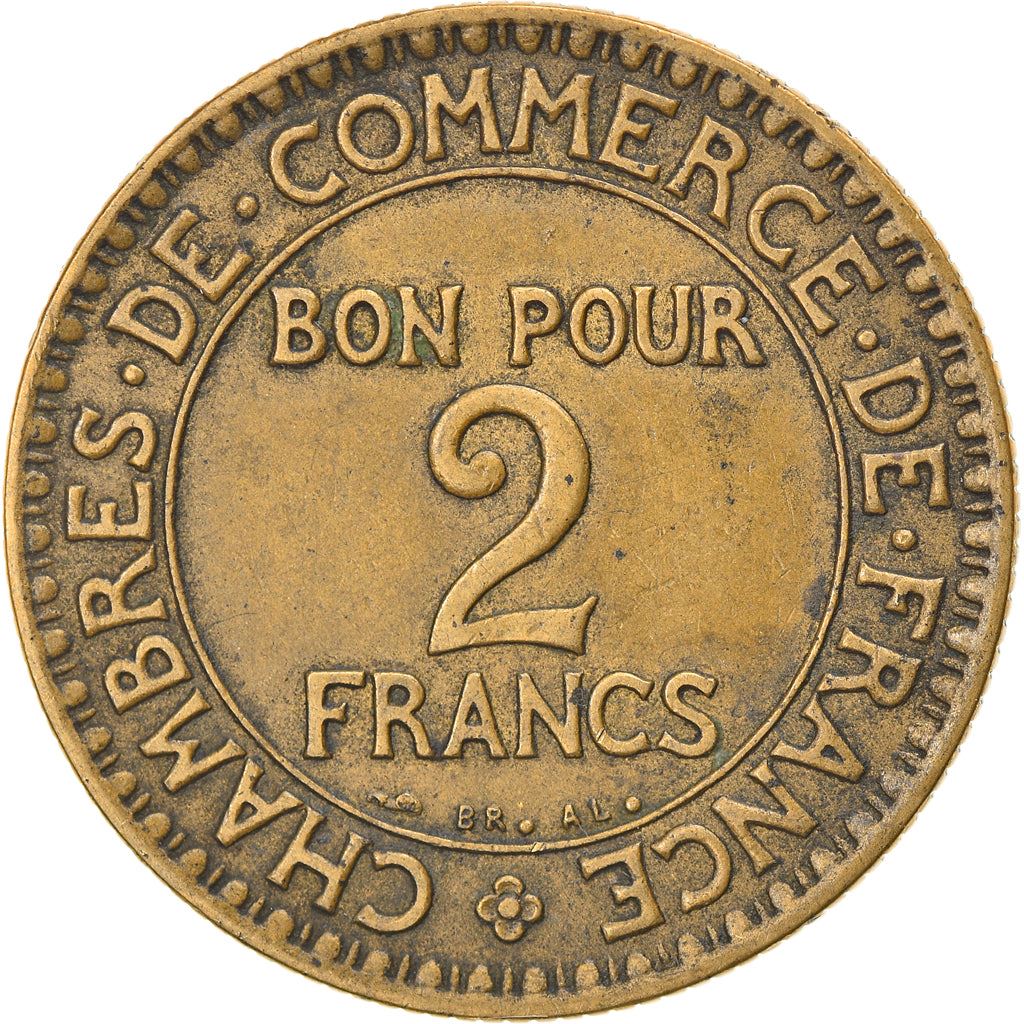 French 2 Francs Coin | Chambers of Commerce | KM877 | France | 1920 - 1927