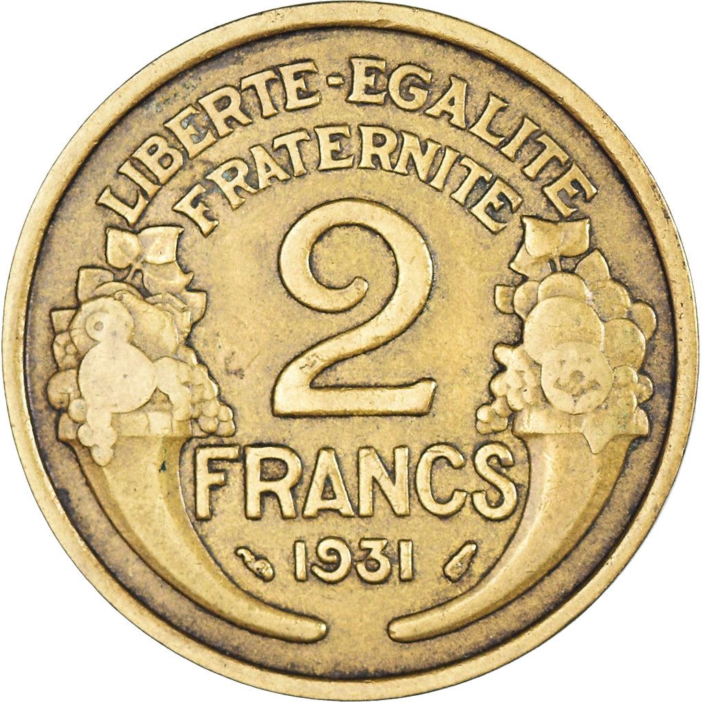 French 2 Francs Coin | KM886 | France | 1931 - 1941