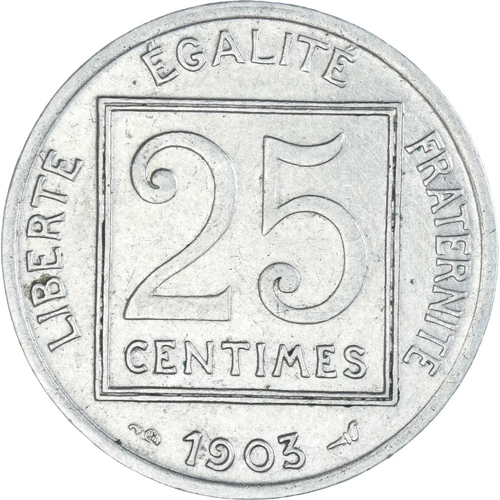 French 25 Centimes Coin | KM855 | France | 1903 - 1904