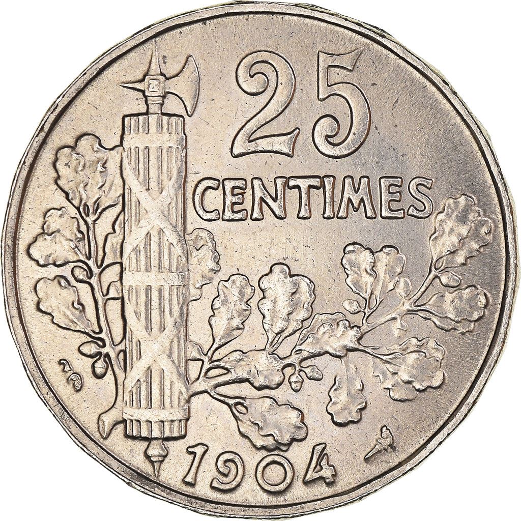 French 25 Centimes Coin | KM856 | France | 1904 - 1908