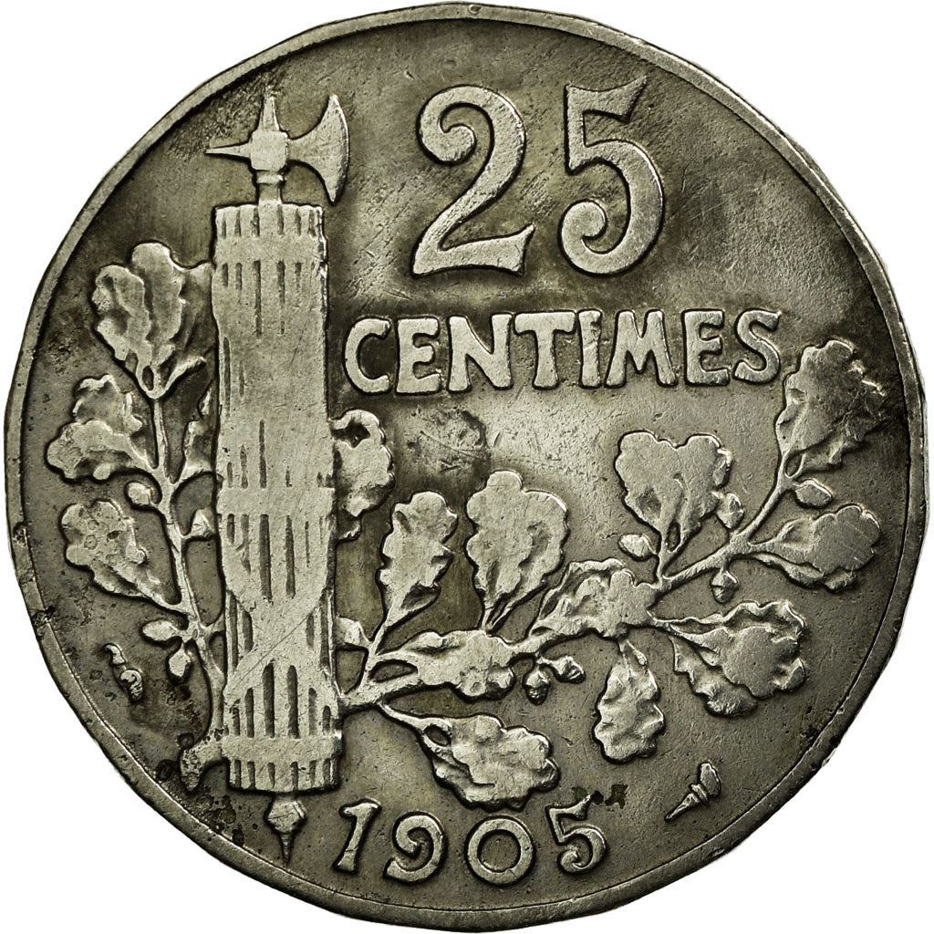 French 25 Centimes Coin | KM856 | France | 1904 - 1908