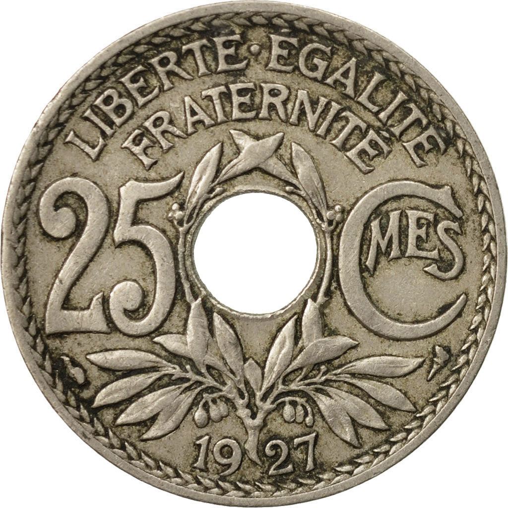 French 25 Centimes Coin | KM867a | France | 1917 - 1937