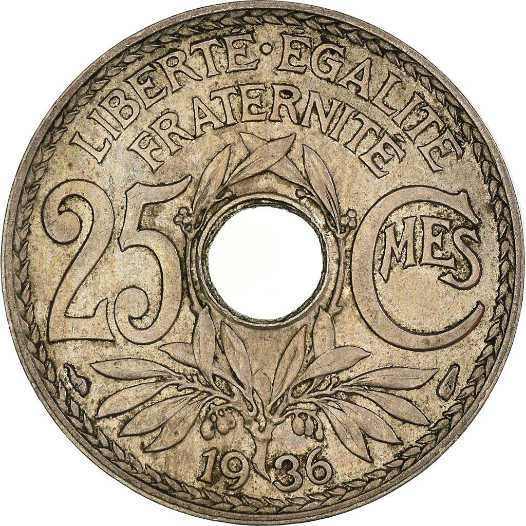 French 25 Centimes Coin | KM867a | France | 1917 - 1937