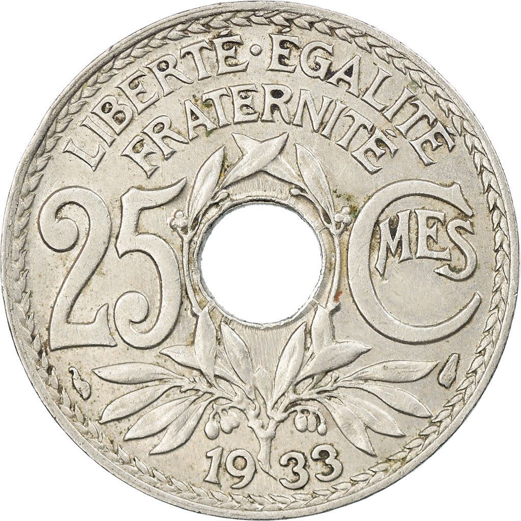 French 25 Centimes Coin | KM867a | France | 1917 - 1937