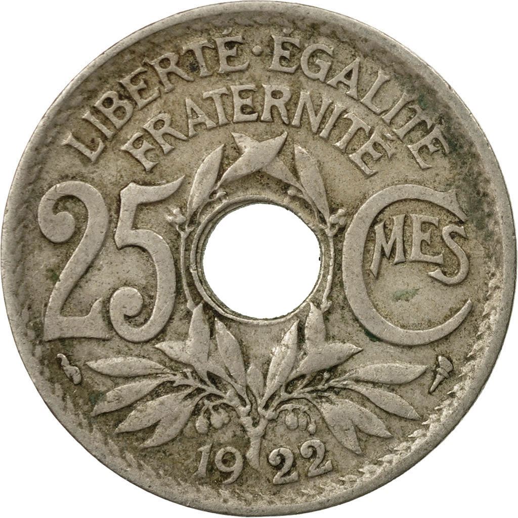 French 25 Centimes Coin | KM867a | France | 1917 - 1937