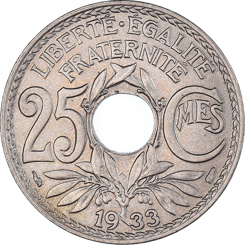 French 25 Centimes Coin | KM867a | France | 1917 - 1937