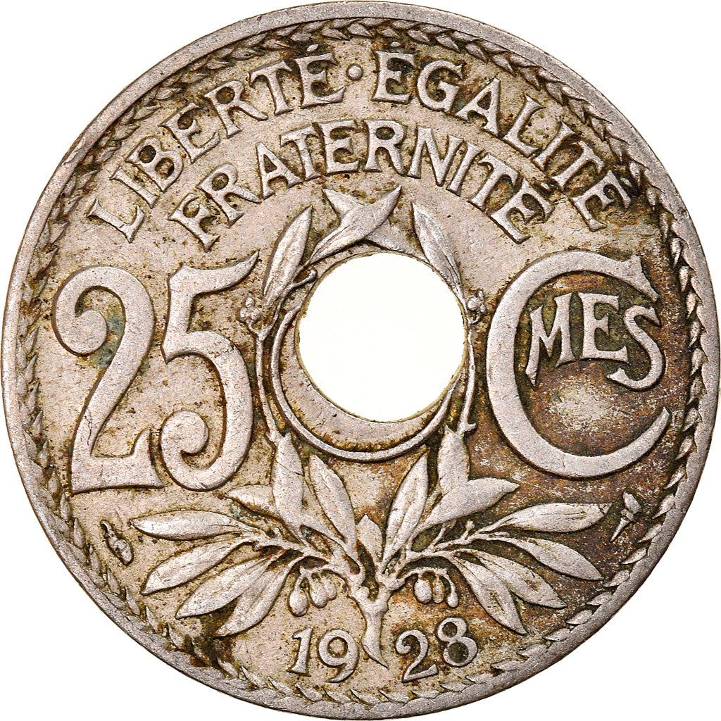 French 25 Centimes Coin | KM867a | France | 1917 - 1937