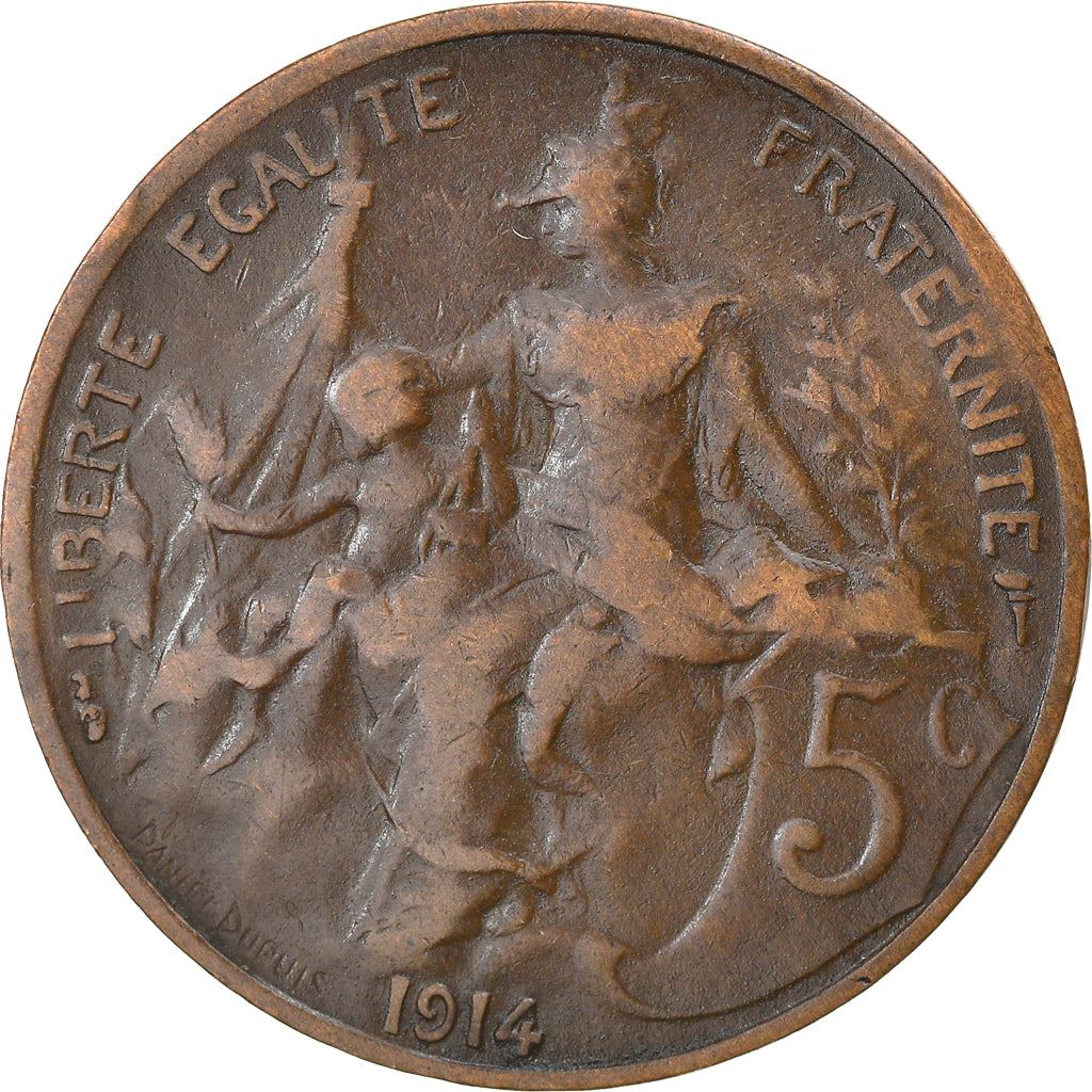 French 5 Centimes Coin | KM842 | France | 1897 - 1921