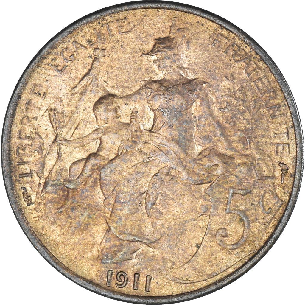 French 5 Centimes Coin | KM842 | France | 1897 - 1921