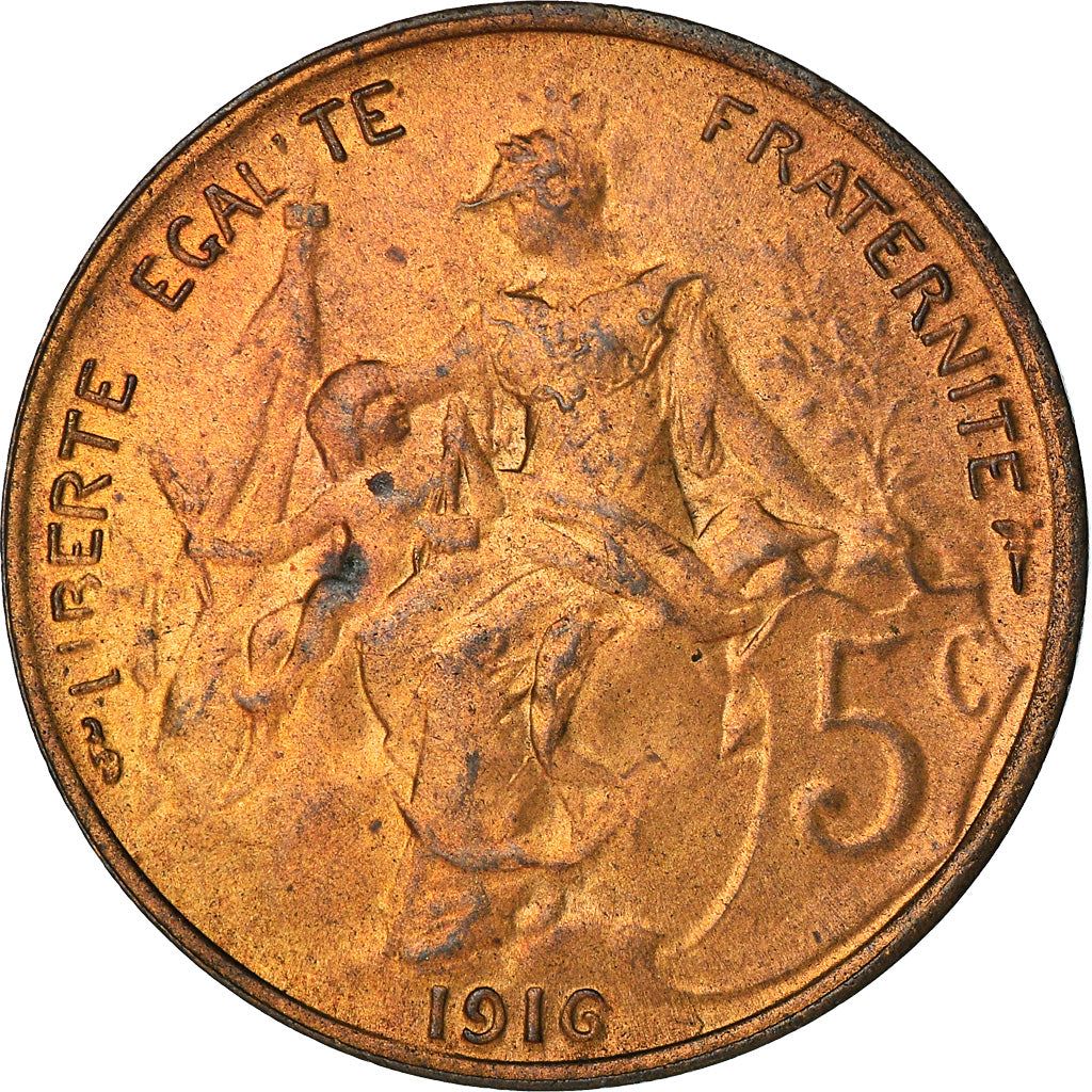 French 5 Centimes Coin | KM842 | France | 1897 - 1921