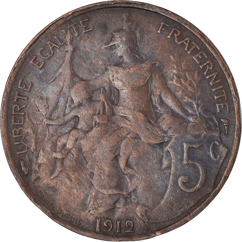 French 5 Centimes Coin | KM842 | France | 1897 - 1921