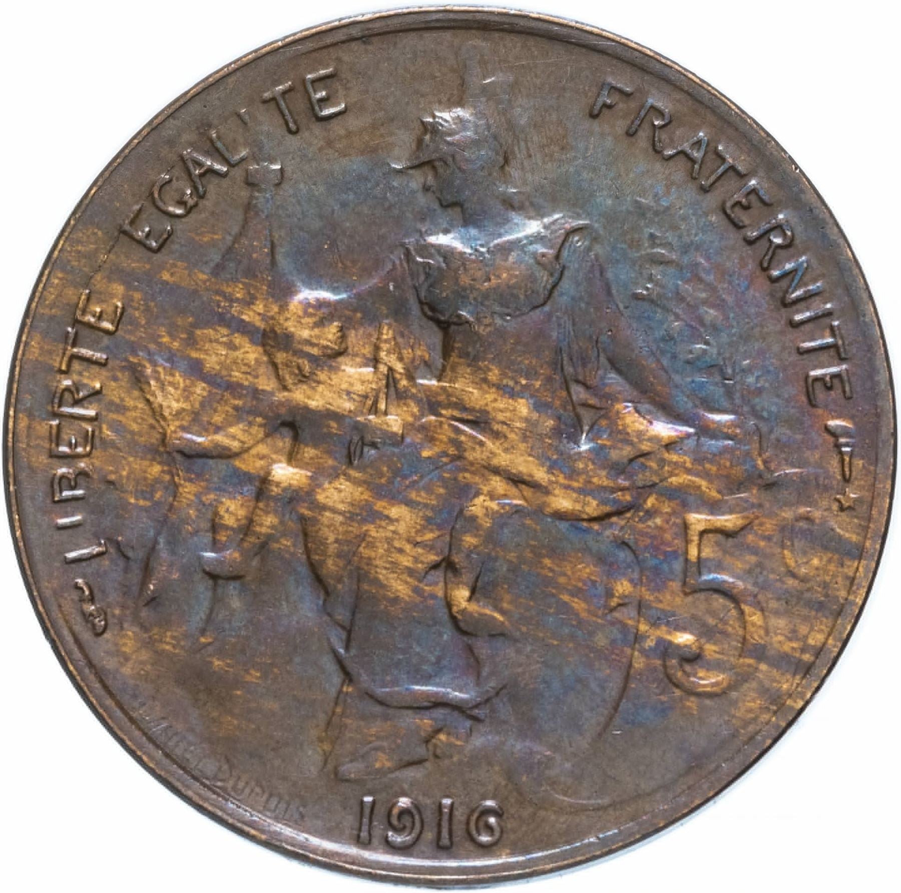 French 5 Centimes Coin | KM842 | France | 1897 - 1921