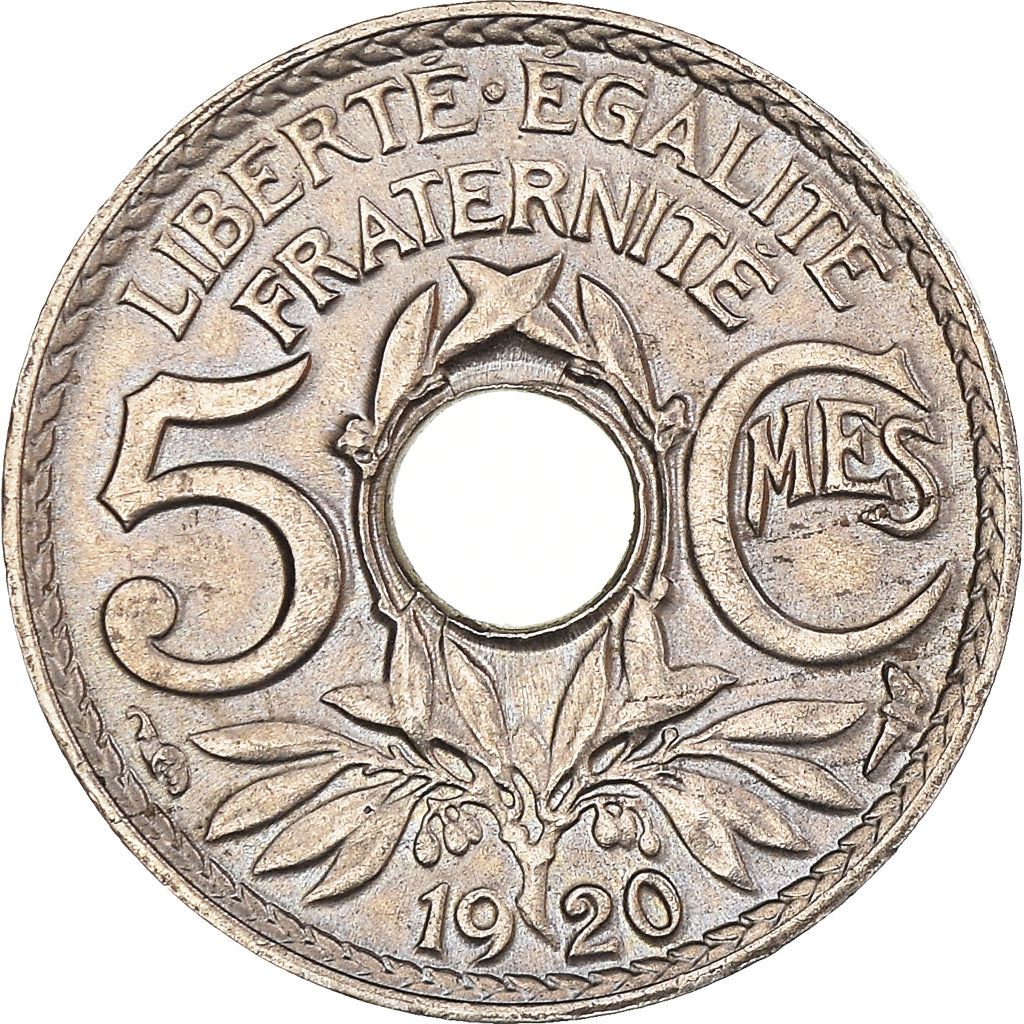 French 5 Centimes Coin | KM875 | France | 1920 - 1938