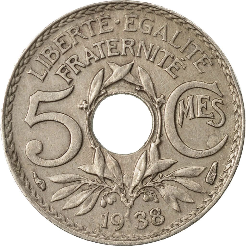 French 5 Centimes Coin | KM875 | France | 1920 - 1938