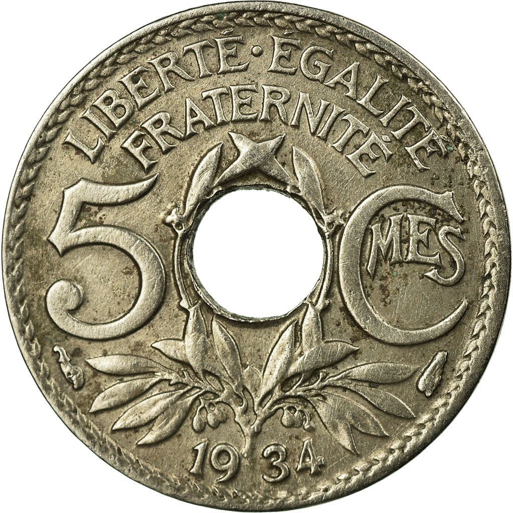 French 5 Centimes Coin | KM875 | France | 1920 - 1938